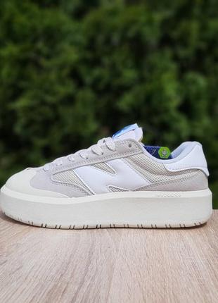 New balance ct302 бежевая белая n