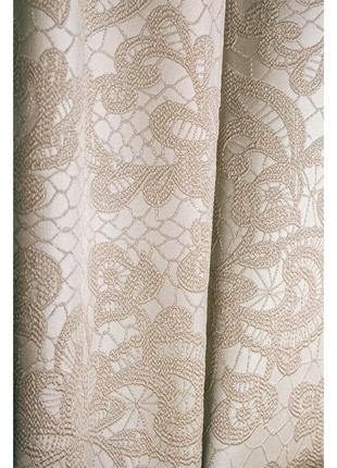 Шторы кружево крем комплект из 2х штор по 1,55м шириной
