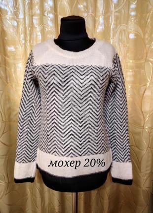 Брендовий мохеровий светр джемпер пуловер мохер1 фото
