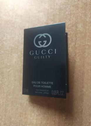 Туалетна вода чоловіча gucci guilty 1.5ml1 фото