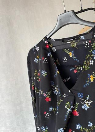 Блуза у квітковий принт 🖤6 фото