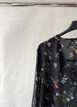 Блуза у квітковий принт 🖤2 фото