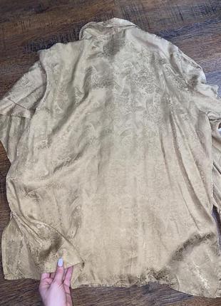Бежева шовкова сорочка з візерунком шовкова блуза missoni sport шёлковая рубашка с узорами шёлковая блуза5 фото