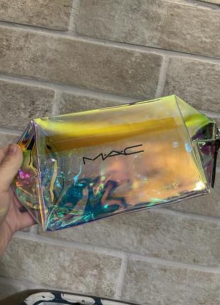 Брендова косметичка mac evergreen holographic pouch