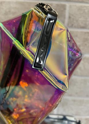 Брендова косметичка mac evergreen holographic pouch4 фото