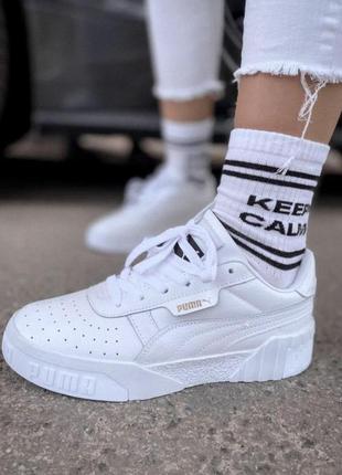 Жіночі класичні кросівки puma white женские классические демисезонные кроссовки белые, бежевые, серые