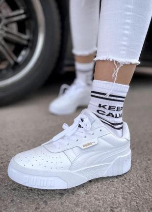 Женские классические кроссовки puma white женские классические демисезонные кроссовки бежевы, бежевые, серые2 фото