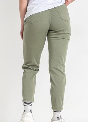 Жіночі джинси мом олива5 фото