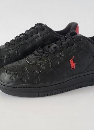 Сникерсы polo ralph lauren masters court black оригинал