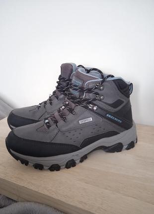 Полуботинки  трекинговые женские skechers selmen my turf charcoal3 фото