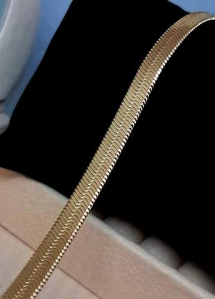 Браслет из медицинского золота, размер 19 см*5 мм. позолоченный браслет хр