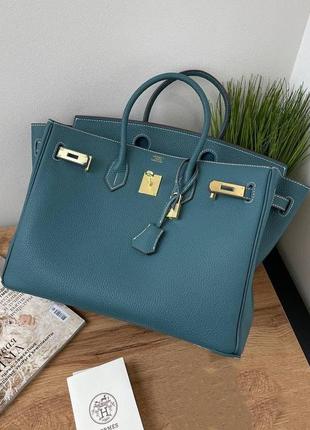 Кожаная сумка в стиле hermes birkin 35