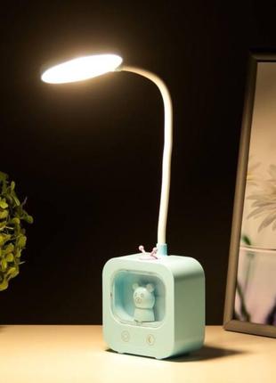 Led лампа с аккумулятором, настольная светодиодная лампа, лампа мишка2 фото