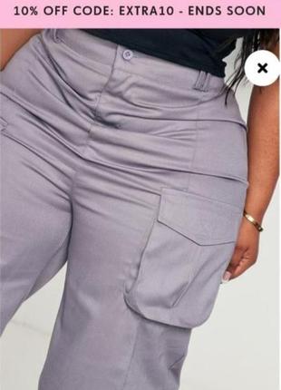 Стильные брюки-карго большого размера от бренда little pretty thing4 фото