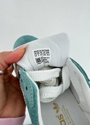 Стильные женские кроссовки adidas campus 00s sea blue cloud white gum цвет морской волны5 фото