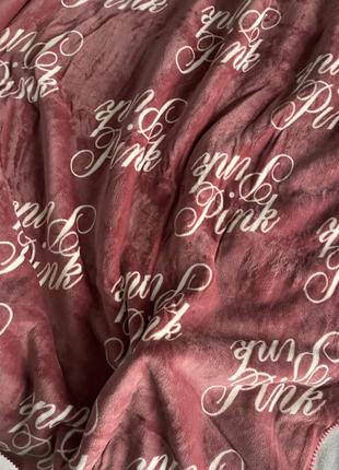 Плед плюшевий victoria's secret pink cozy blanket1 фото