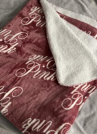 Плед плюшевий victoria's secret pink cozy blanket2 фото