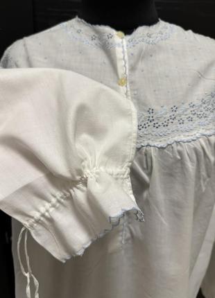 Шикарная ночная рубашка с вышивкой, батист, ночнушка, итальялия2 фото
