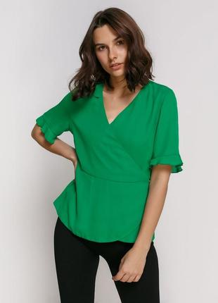 Блуза зеленая zara размер l