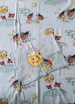 Постельное детское белье из натуральной ткани/ комплект постельного белья