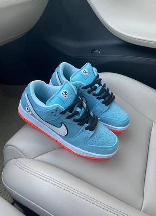 Кросівки жіночі / чоловічі блакитні (голубі) замшеві nike sb dunk club gulf 582 фото