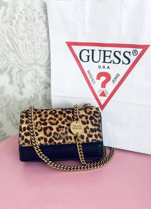 Сумка guess leopard iseline