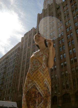 Zara платье с пайетками на бретельках макси праздничное винтаж5 фото