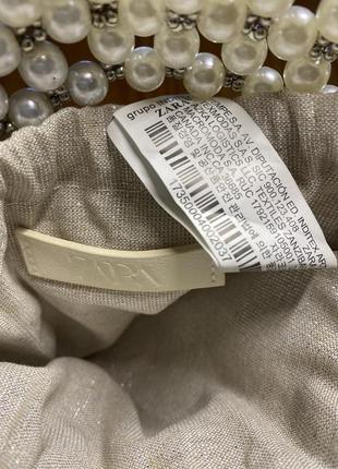 Сумка zara с перлами, сумочка из бисера, из жемчужин3 фото