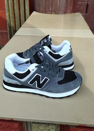 Кроссовки серые замшевые new balance