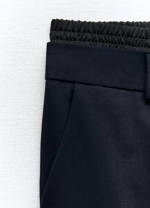 Брюки женские zara, цвет темно-синий😍 штани боксери брюки9 фото