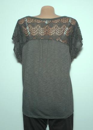 Меланжевая блуза серо-оливкового цвета8 фото