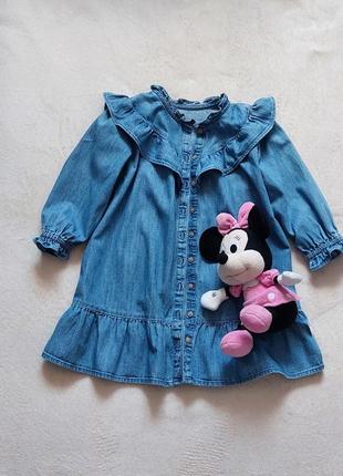 Джинсовое платье matalan 3-4, как zara, next, h&m. платье- рубашка, на пуговицах