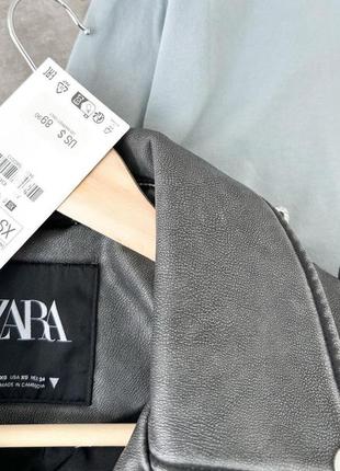 Мега шикарная винтажная куртка zara оригинал испания, косухая кожанка2 фото