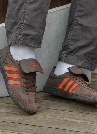 Женские кроссовки adidas spezial brown orange 37-39-40-413 фото