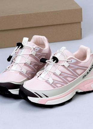 Круті молодіжні комбіновані рожеві кросівки шнурівка фіксатор2 фото