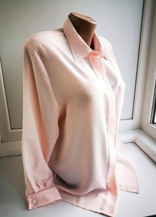 Красивая винтажная блуза большого размера с вышивкой.6 фото