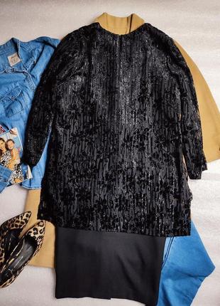 Schneberger платье пиджак большое батальное батал черное серебристое с длинным рукавом3 фото