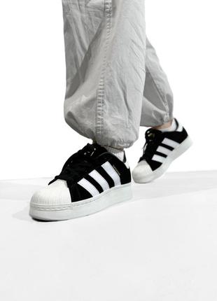 Adidas superstar xlg black/white8 фото