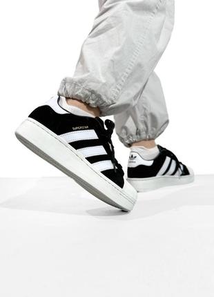 Adidas superstar xlg black/white9 фото