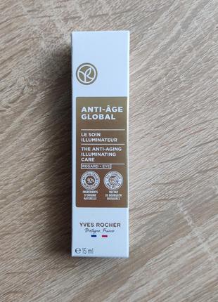 Крем для контуру очей глаз anti age global от yves rocher