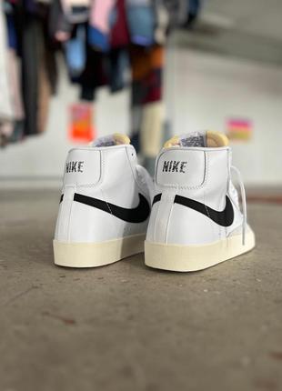 Nike blazer mid white3 фото