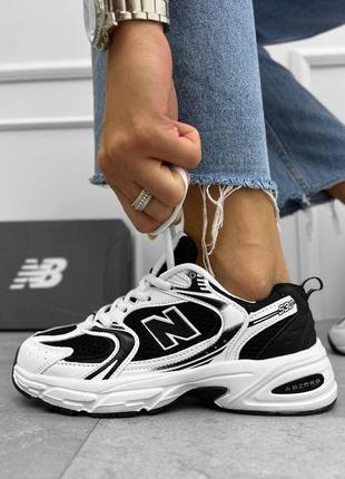 Кроссовки женские new balance 530 summer black/white новые, красивые и качественные/ легкие/ демисезонные/летние