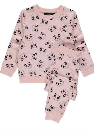 Гламурный спортивный костюм свитшот и джоггеры в пандах george.