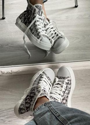 Кеды в стиле christian dior b23 high top logo oblique5 фото