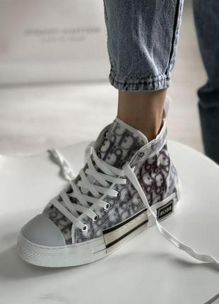 Кеды в стиле christian dior b23 high top logo oblique1 фото