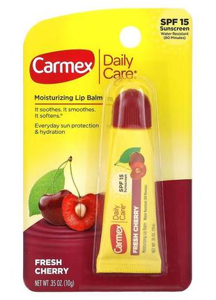 Carmex daily care зволожувальний бальзам для губ вишня spf 15. 10 г.2 фото