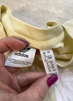 Футболка майка женская adidas оригинал бренд классная стильная желтая с логотипом5 фото