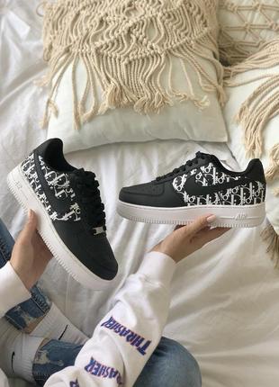 Кроссовки nike air force 1 dior black кросівки