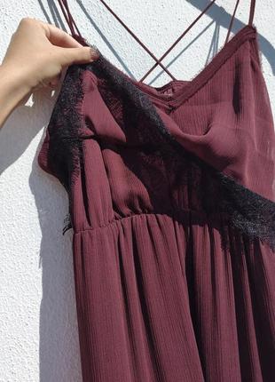 Длинное лёгкое платье в бельевом стиле с гипюром h&m8 фото