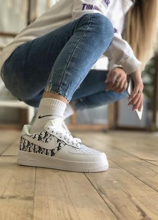 Кроссовки nike air force 1 dior white кросівки3 фото